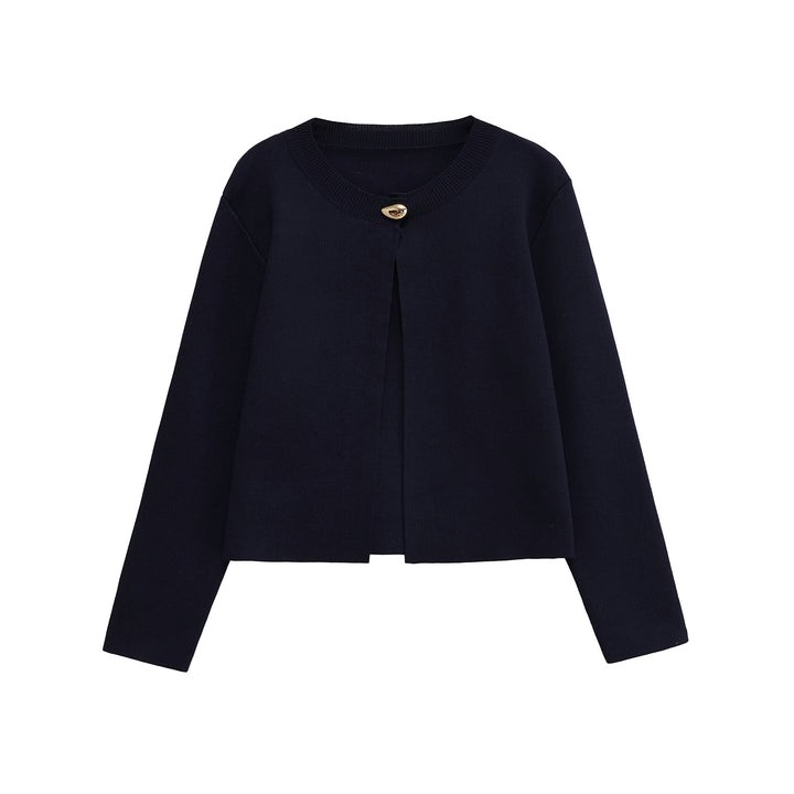 Fashionable knitted jacket for women with decorative button and elegant cut Lune London