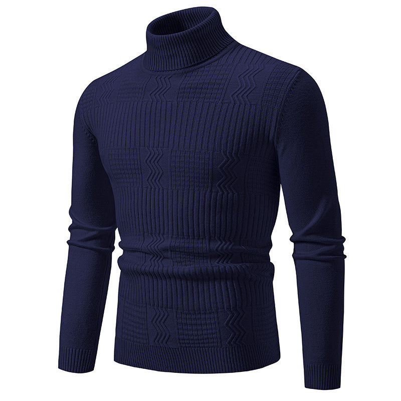Elegant turtleneck sweater for men with textured design Lune London