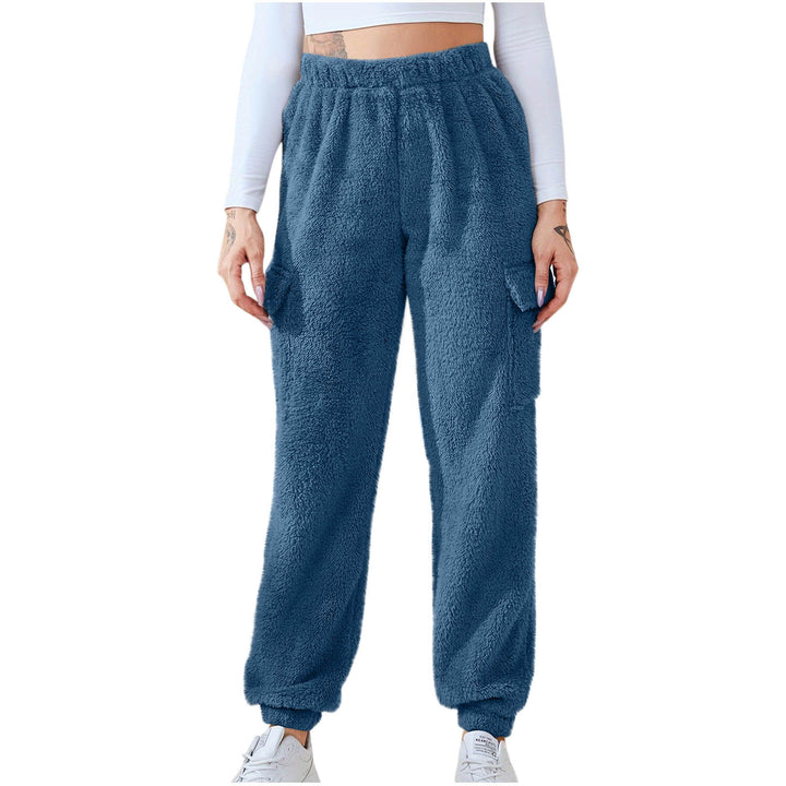 Casual fluffy trousers for women with side pockets Lune London