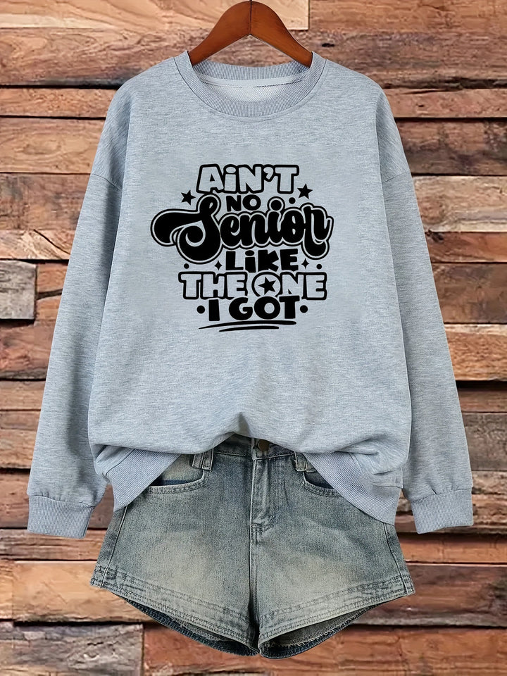 Sweat-shirt pour femmes avec design de slogan décontracté Chic & Stil