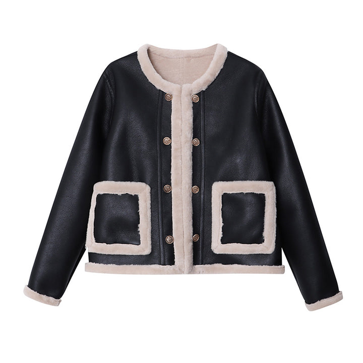 Women's Stylish Faux Leather Jacket with Lining Chic & Stil