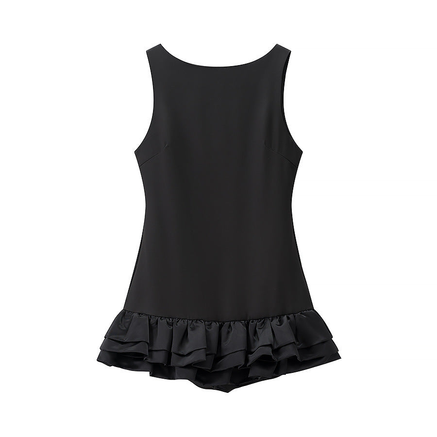 Women's swimsuit with voluminous ruffled skirt and high waist Lune London