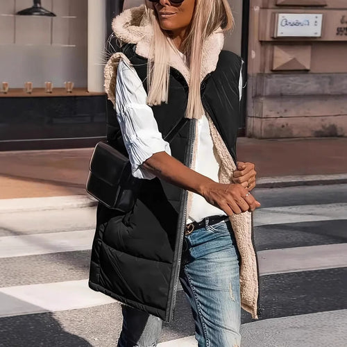 Reversible women's jacket with sherpa lining Lune London