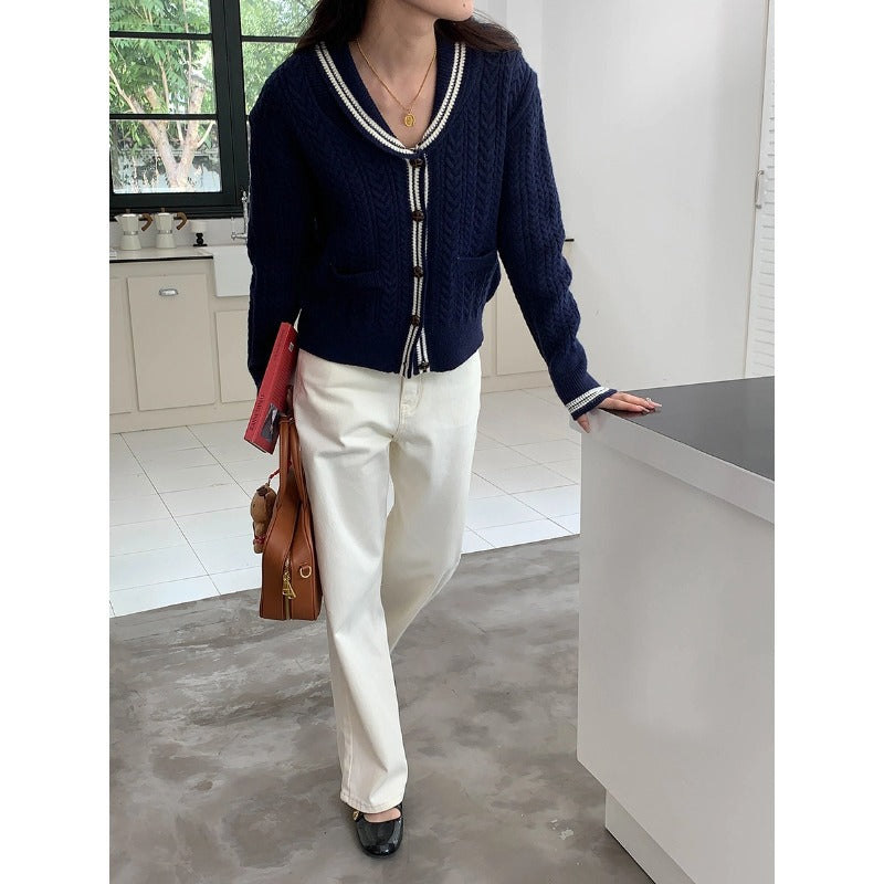 Ladies elegant cardigan with classic shawl collar Chic & Stil