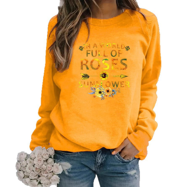 Sweat-shirt femme avec design inspirant et décoration florale Chic & Stil