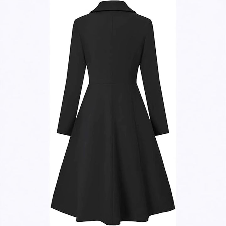 Ladies Elegant Oversized Coat with Double Row of Buttons Lune London