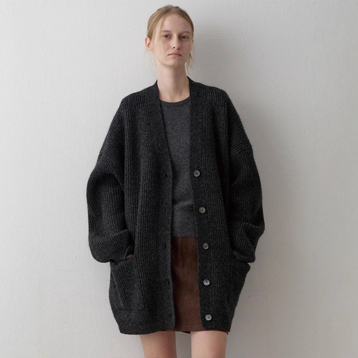Cardigan en tricot épais pour femmes avec des manches surdimensionnées Chic & Stil