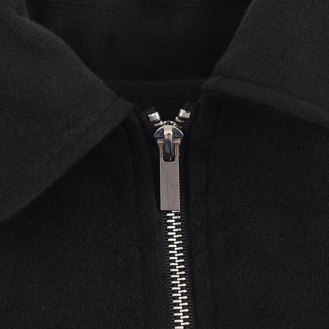 Minimalist transition jacket for women with high collar Lune London