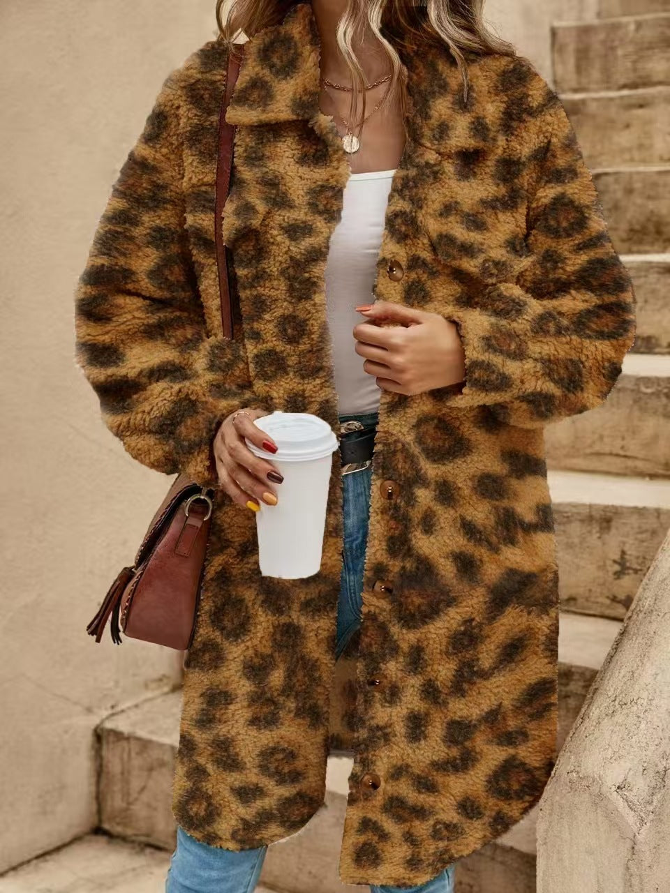 Lune London | Coat - Over Size - Soft Sherpa - Button Closure - Chest Pockets