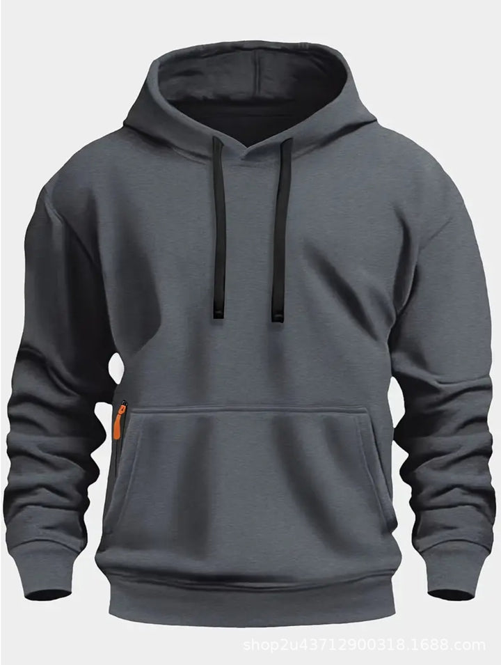 Men's sporty hooded sweatshirt with practical pockets and breathable material Lune London