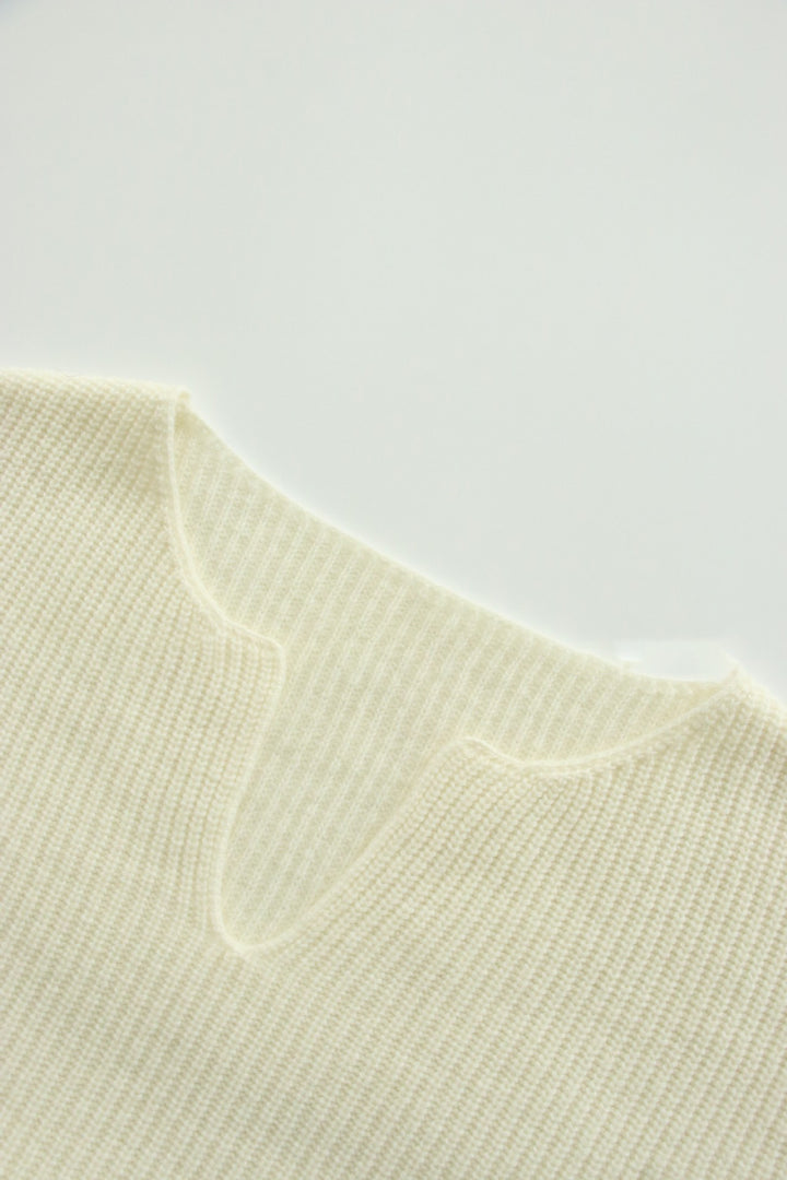 Haut tricot décontracté pour femmes avec décolleté en V Chic & Stil