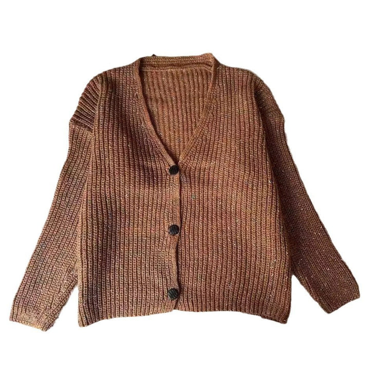 Women’s cozy chunky knit pullover with button detail and relaxed fit Lune London