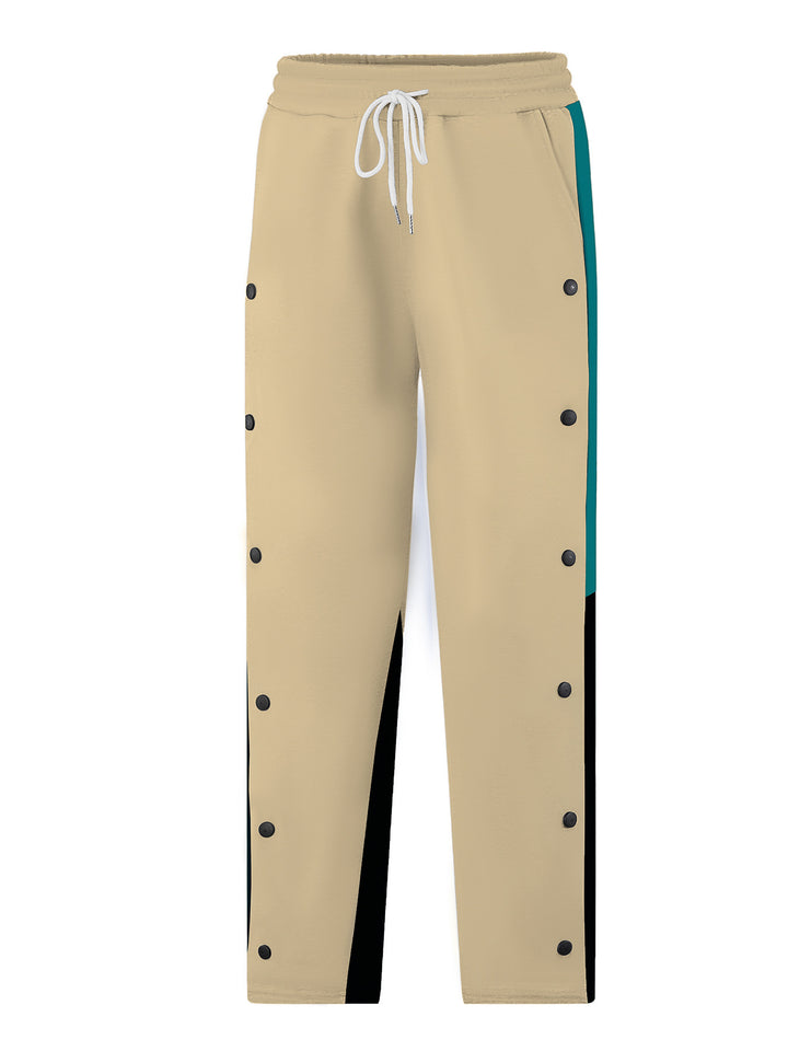 Men's sports pants in fabric with snap details and elastic waistband Lune London