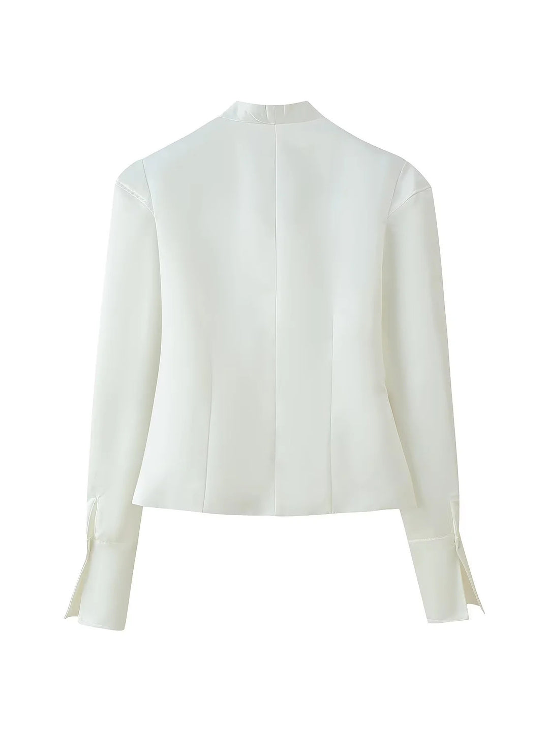 Fitted blouse for women with modern button details and a high collar Lune London