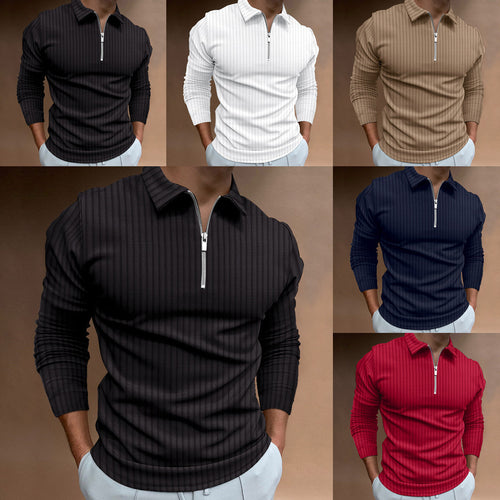 Men's Stylish Polo Shirt with Zipper Lune London