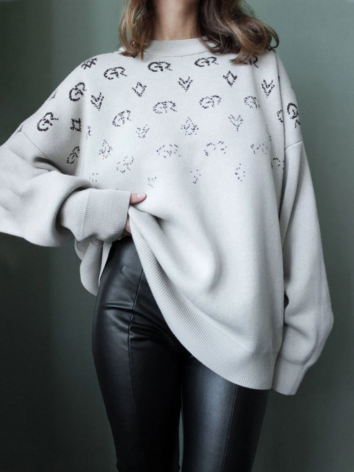Oversized sweatshirt for women with creative inscription Lune London