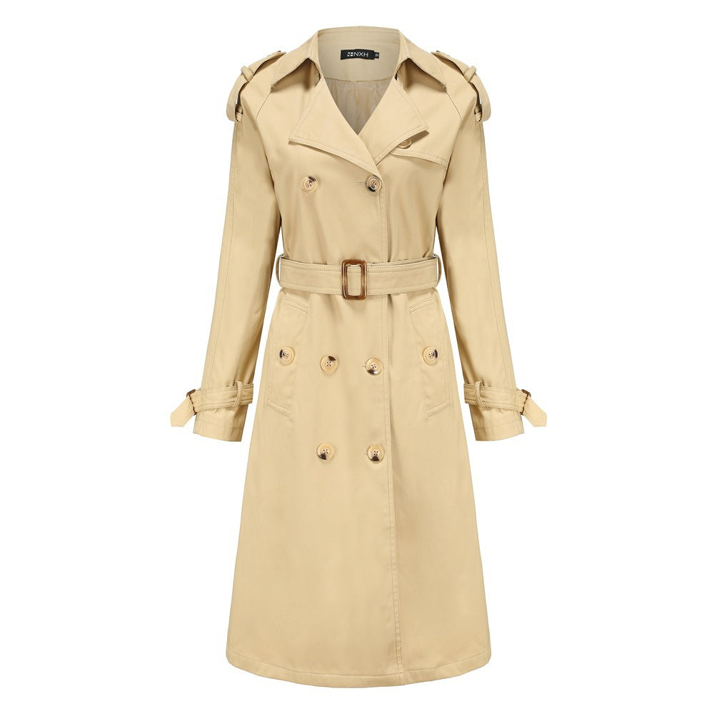 Elegant trench coat for ladies with adjustable belt and luxurious button details Lune London