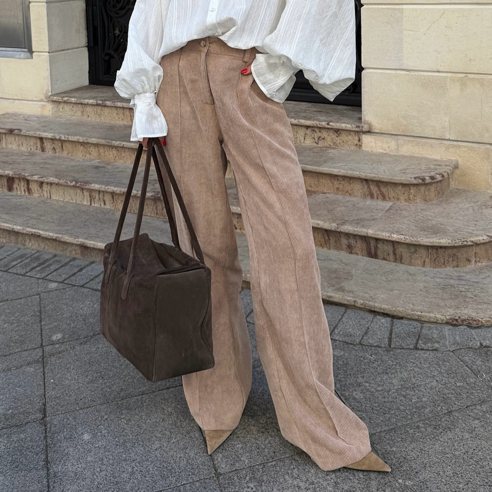 Lune London wide corduroy pants for women
