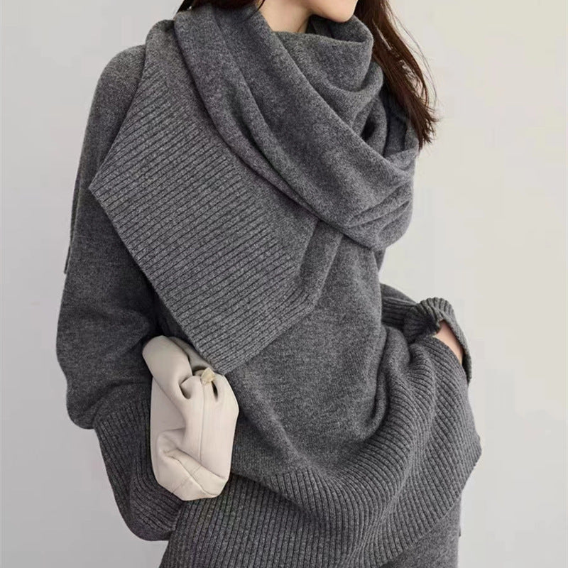 Ensemble de pull en tricot et large pantalon pour femmes Chic & Stil