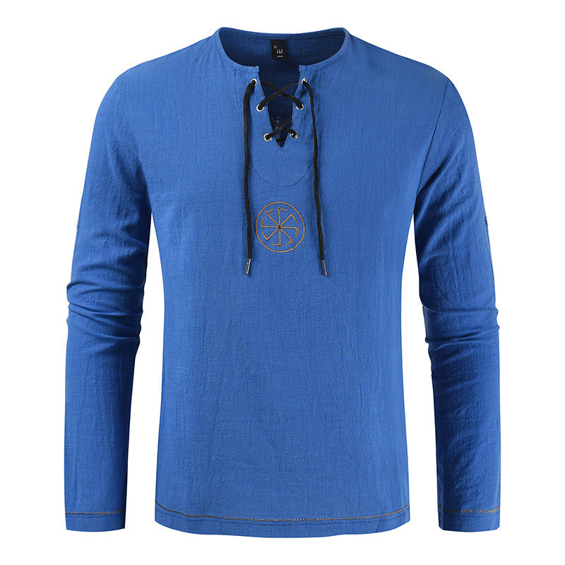 Casual long sleeve t-shirt for men with a romantic lace design Lune London