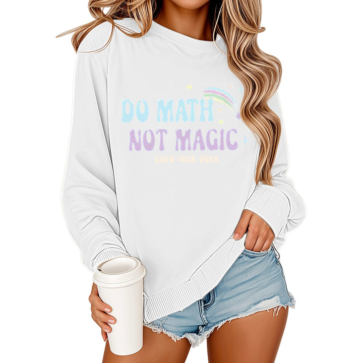 Sweatshirt femme avec impression mathématique motivante et coupe décontractée Chic & Stil