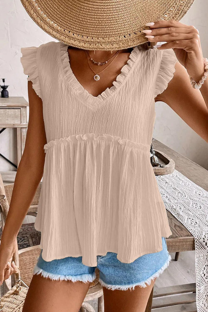 Lightweight viscose blouse for women with ruffle details and relaxed fit Lune London