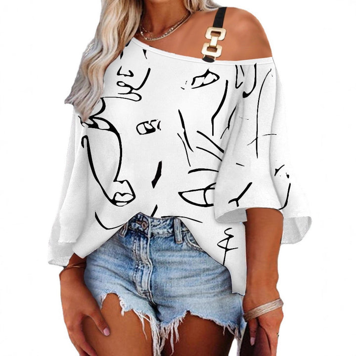 Oversized shirt for women with an original graphic design Lune London