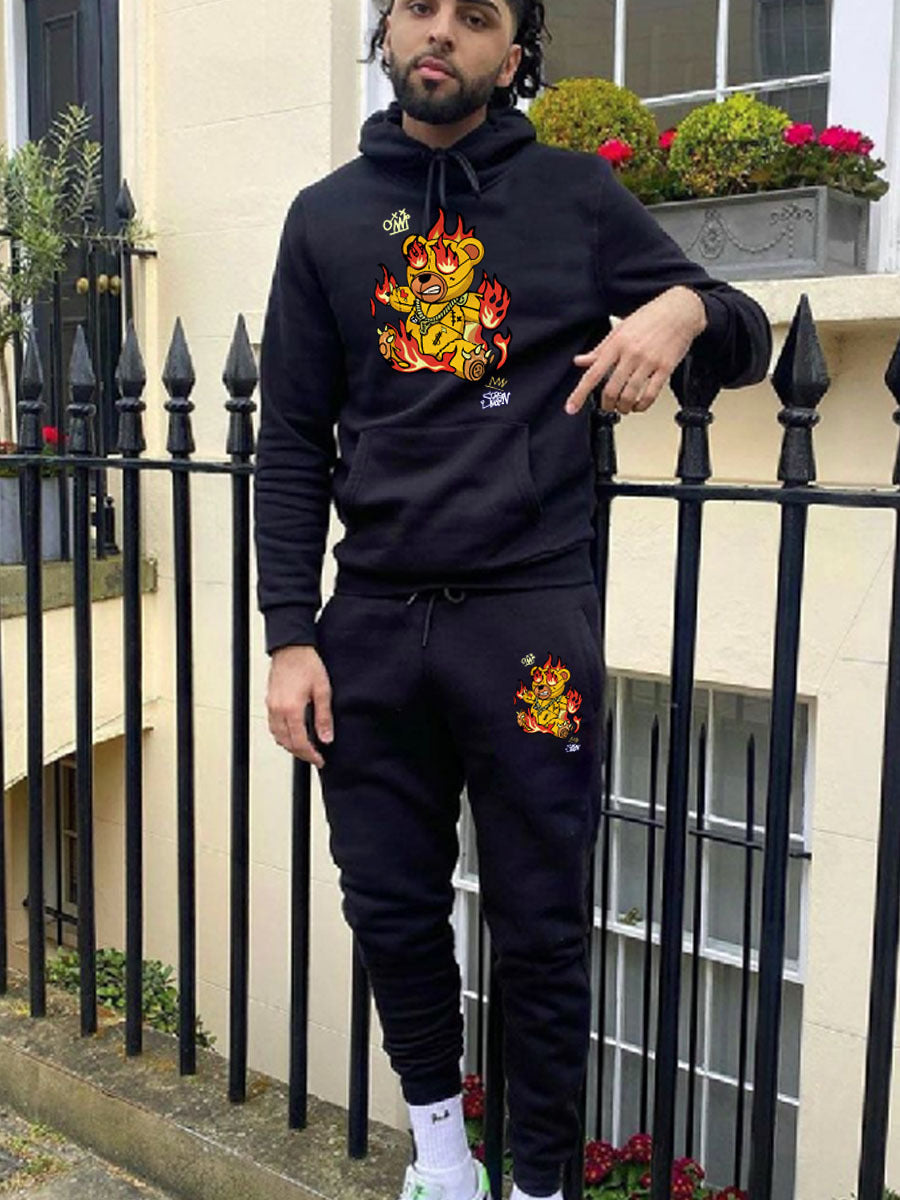 Women's hoodie and jogger pants set with creative print and vibrant design Lune London