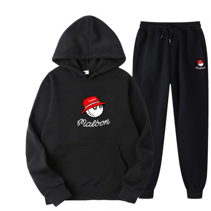 Women's leisure hoodie suit with playful graphic design and practical pockets Chic & Stil