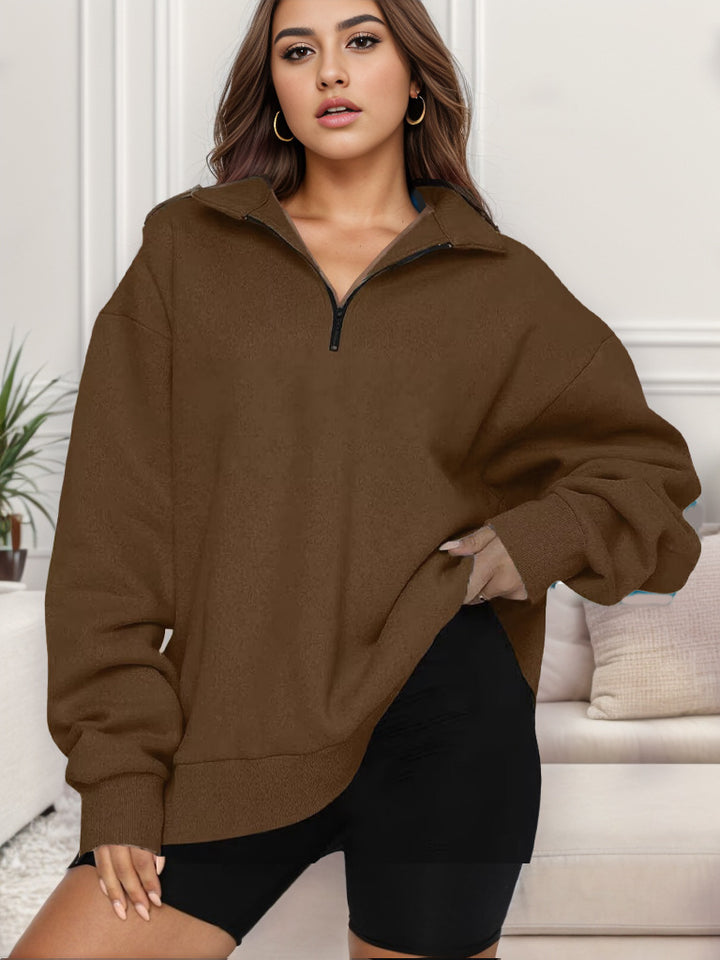 Oversized sweatshirt for women with high collar Lune London