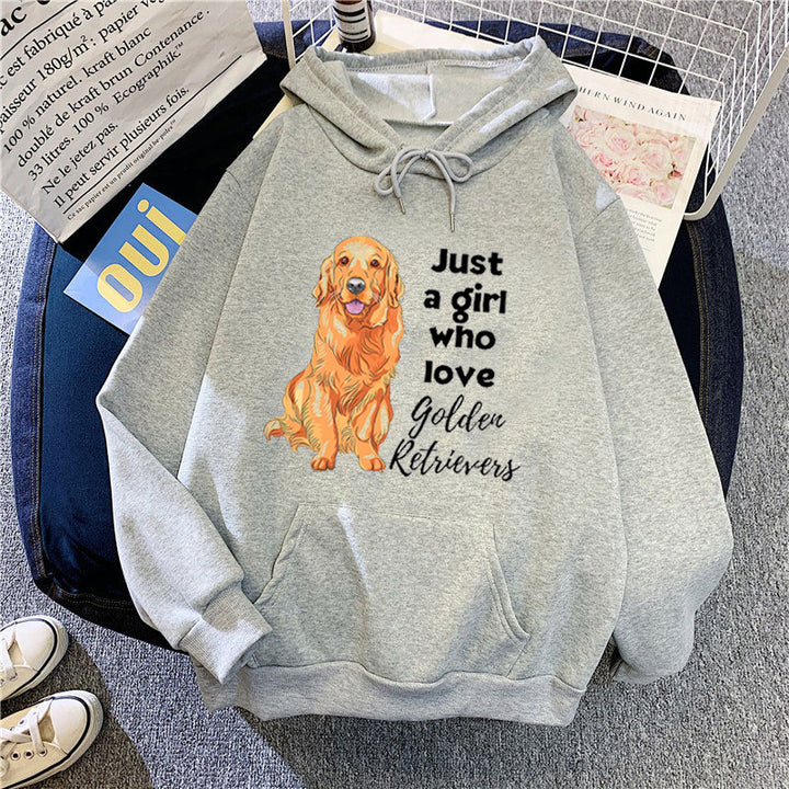Women's Hoodie with Loving Golden Retriever Motif Chic & Stil