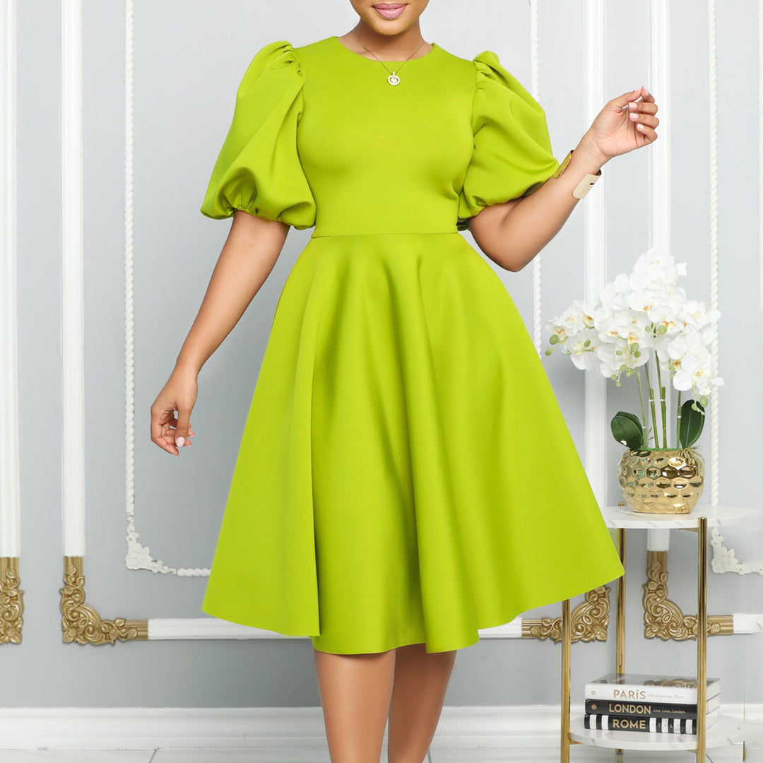 Skater dress for women with voluminous sleeves and a flared skirt Lune London