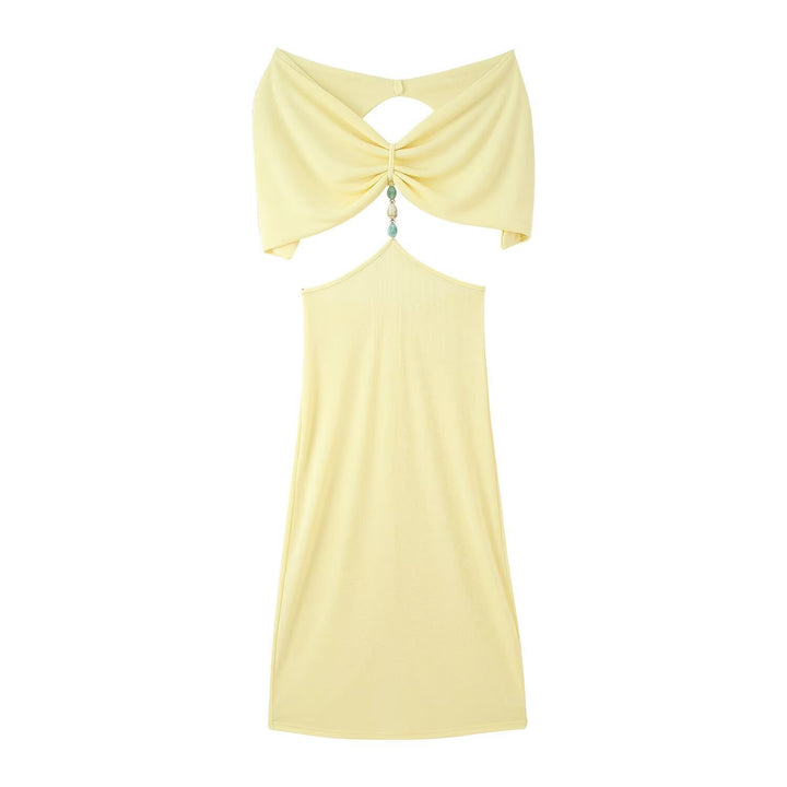 Maxi dress for women with a seductive cut and elegant ruffle details Lune London