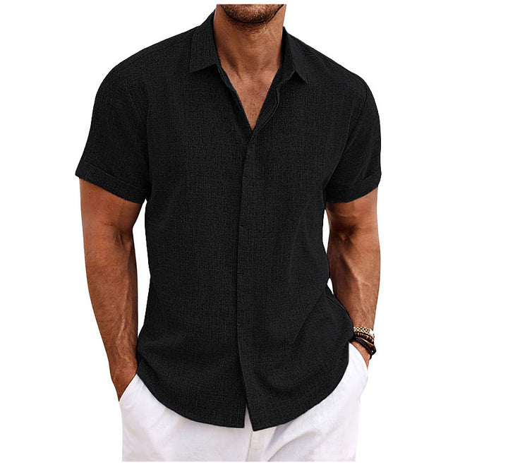 Short sleeve shirt for men in light cotton with pleasant wearing comfort Lune London