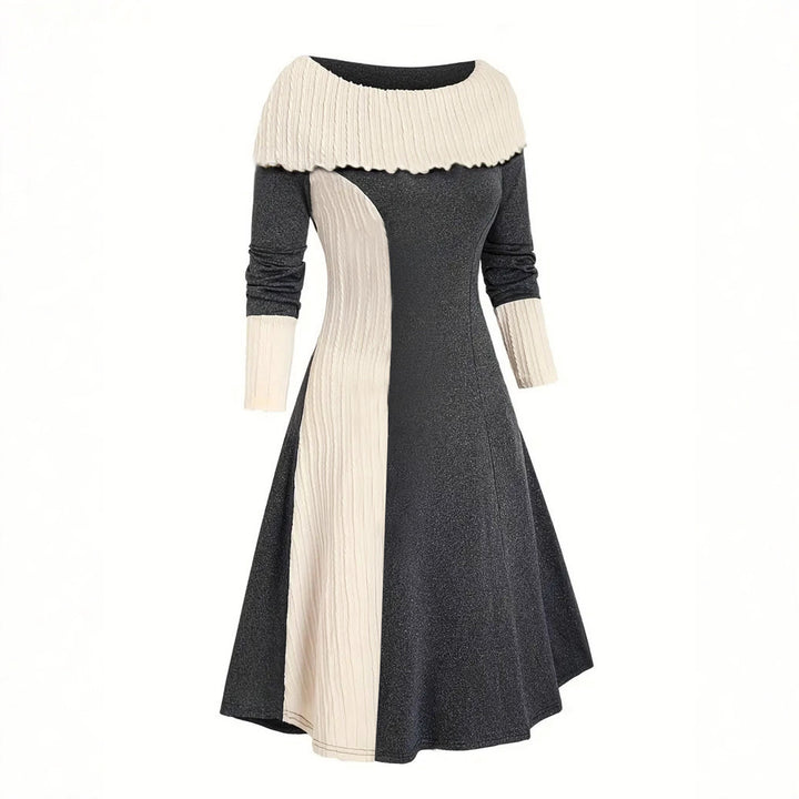 Midi dress for women with a unique ruffle design and a fitted cut Lune London