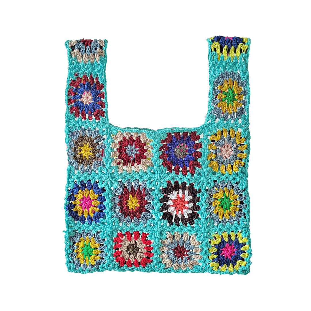 Lune London crochet patchwork handbag for women