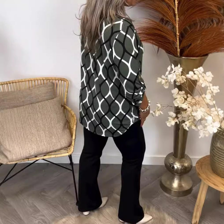 Blouse pour femmes avec motif graphique et poches latérales Chic & Stil