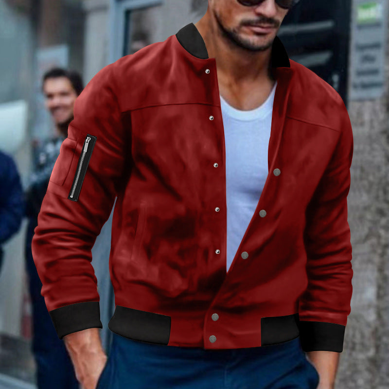 Fashionable bomber jacket for men with practical zippered pockets Lune London