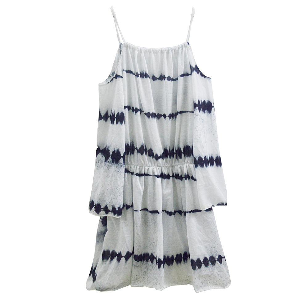 Women's airy summer dress with refined cut-out and elastic waistband Lune London