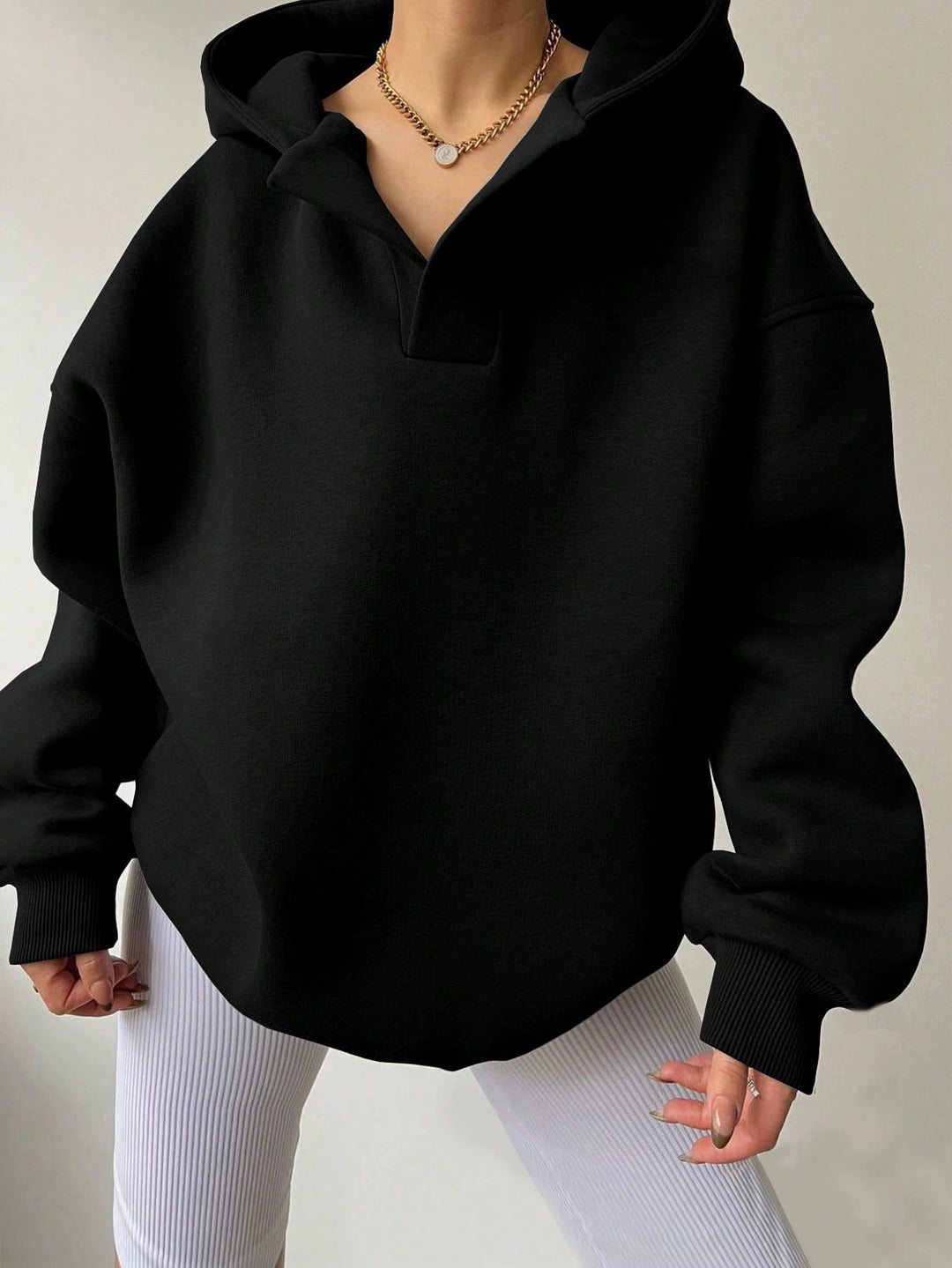 Women's Oversized Hoodie in Soft Fleece Material Lune London