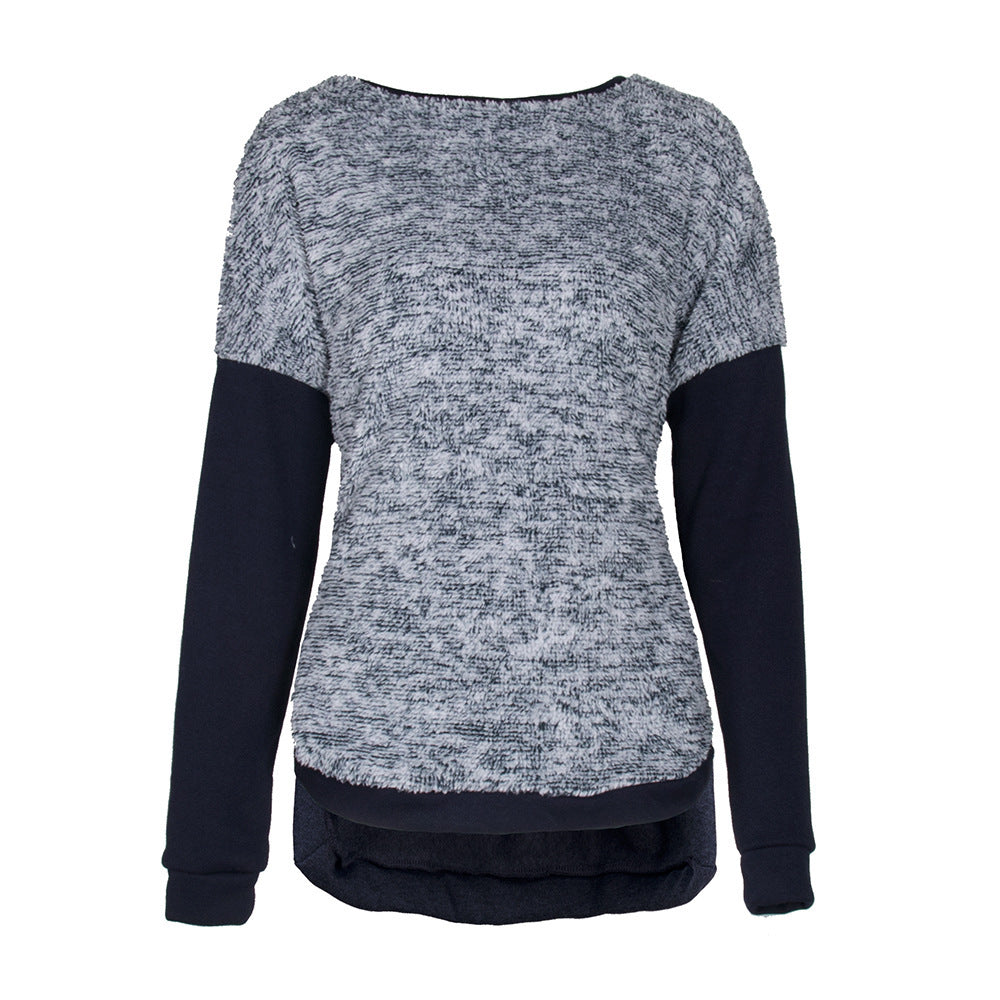 Casual sweatshirt for women with an elegant mix of textures and long sleeves Lune London