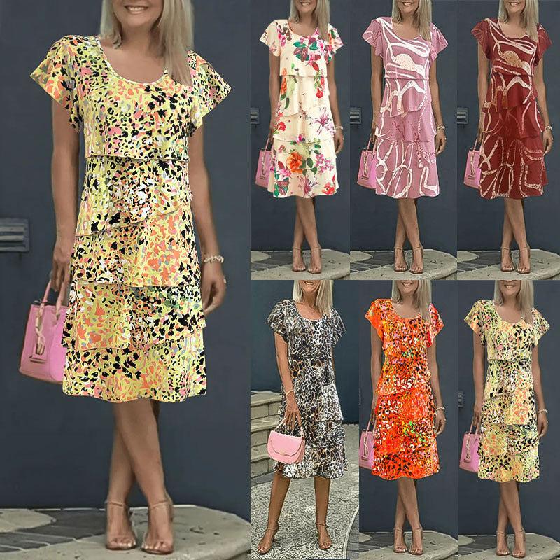 Fluid wrap dress for women with an elegant overlay and a unique pattern Lune London