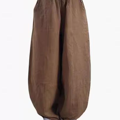 Wide linen pants for women with elastic waistband and convenient pockets Lune London