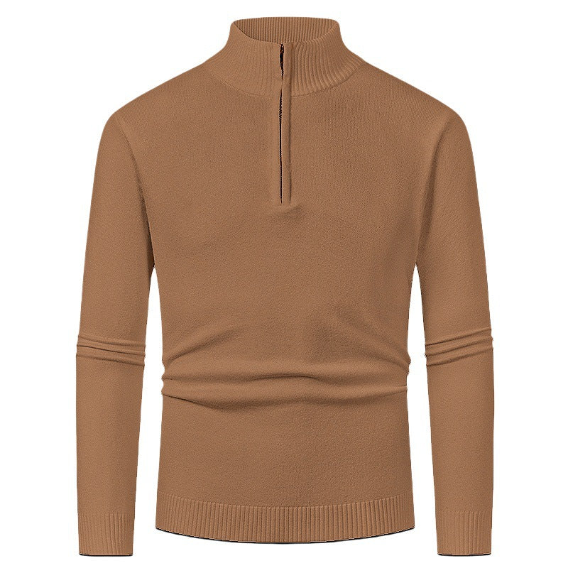 Men's sweater with half-zip and modern high collar Lune London