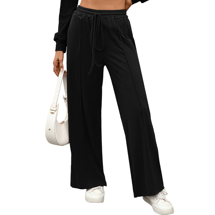 Pleated casual pants for women in high-quality material with elastic waist Lune London