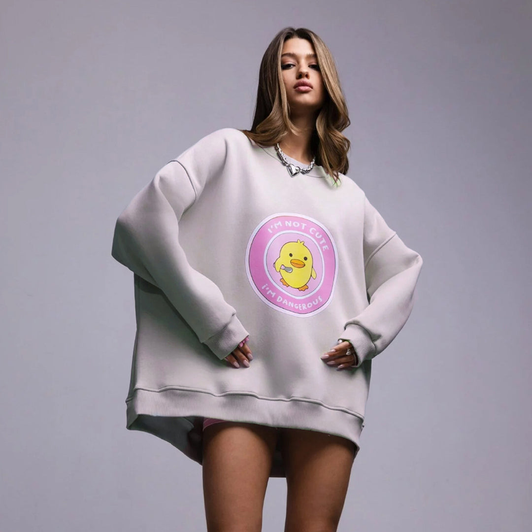 Casual sweatshirt for women with contrasting print Lune London