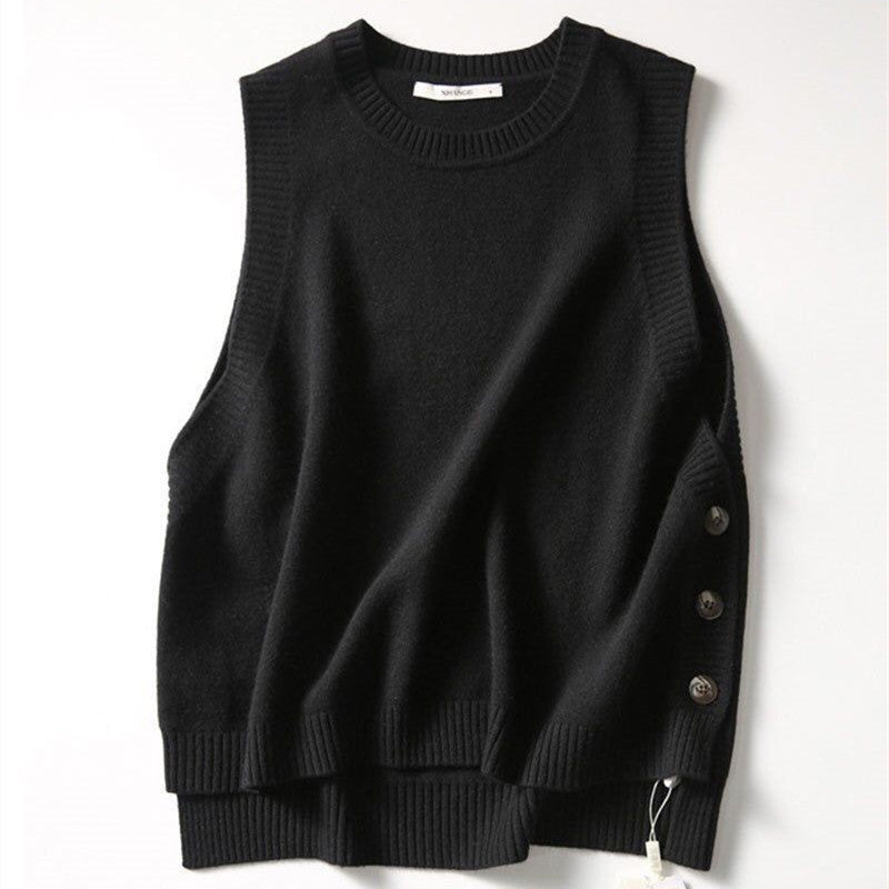 Gilet en tricot élégant pour femmes avec détails de boutons et design intemporel Chic & Stil