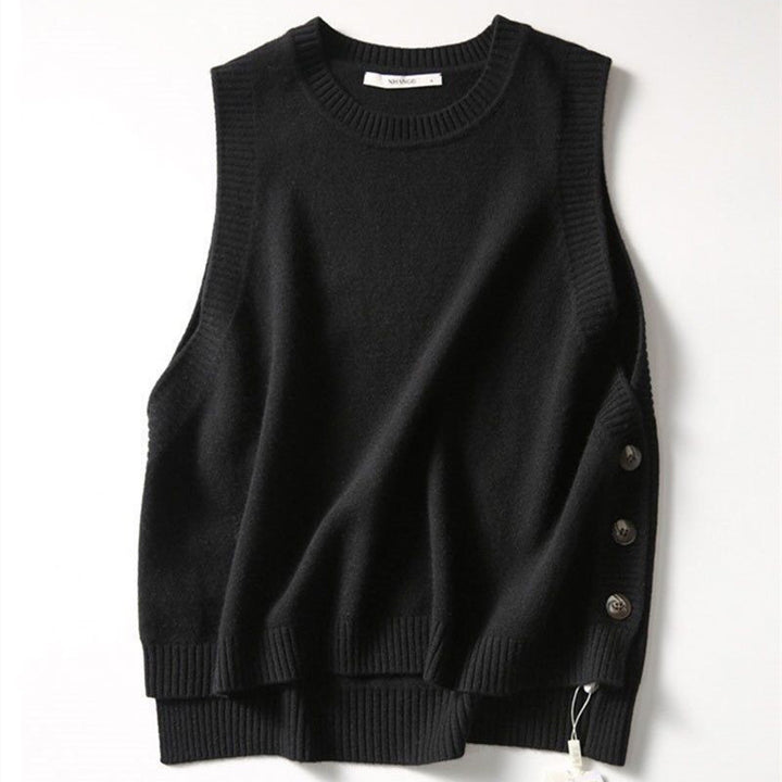 Gilet en tricot élégant pour femmes avec détails de boutons et design intemporel Chic & Stil