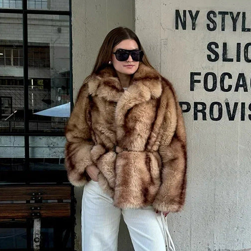 Lune London Women's Faux Fur Coat