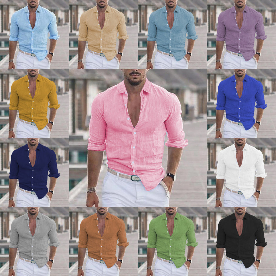 Men's Lightweight Linen Button Shirt Lune London